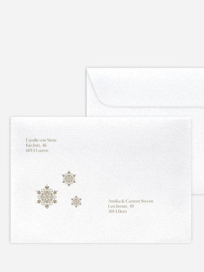 Bedruckte Umschläge Weihnachten Soft Snowflake Kraftpapier