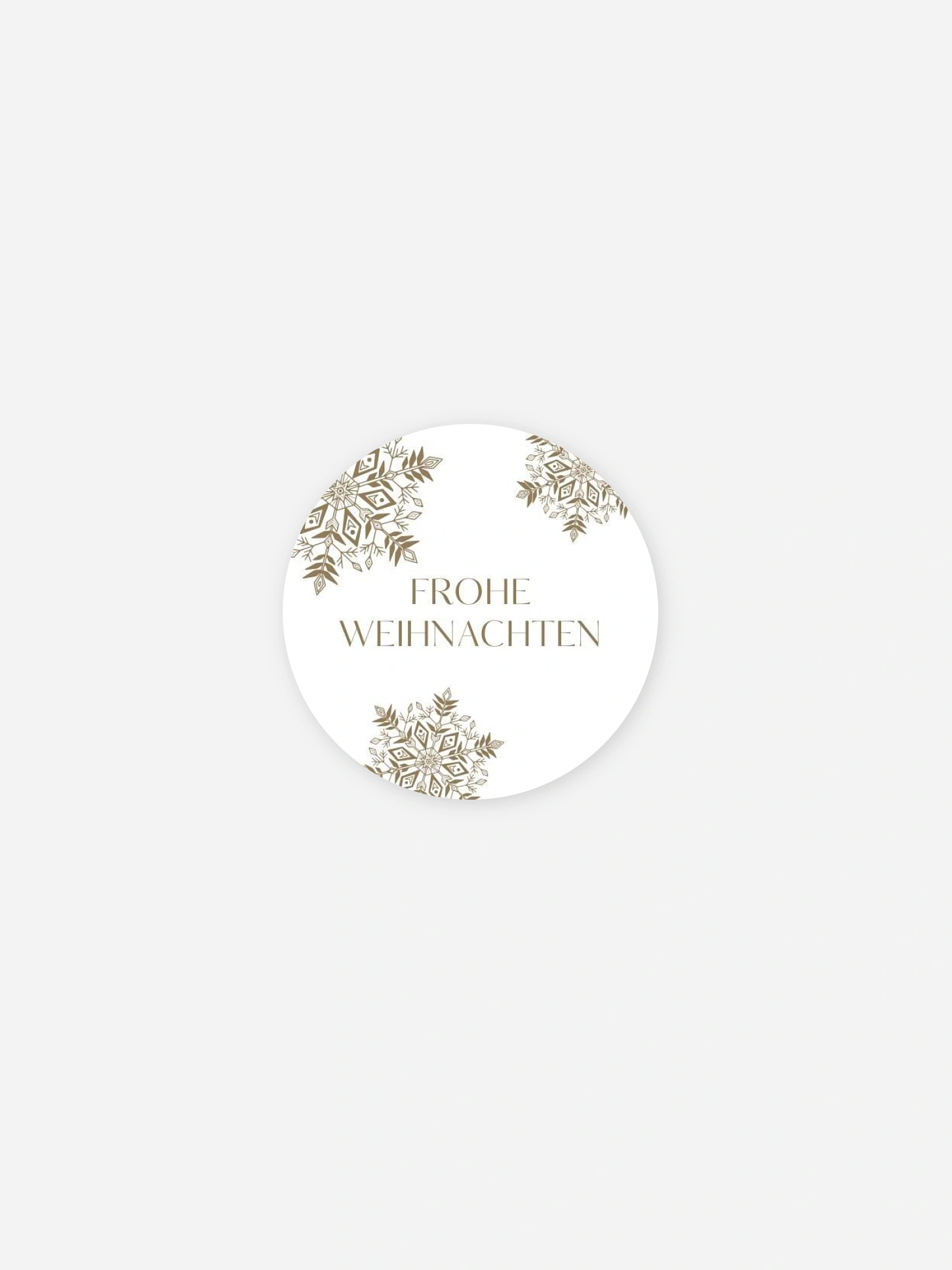 Geschenkaufkleber Weihnachten Soft Snowflake Kraftpapier