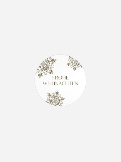 Geschenkaufkleber Weihnachten Soft Snowflake Kraftpapier