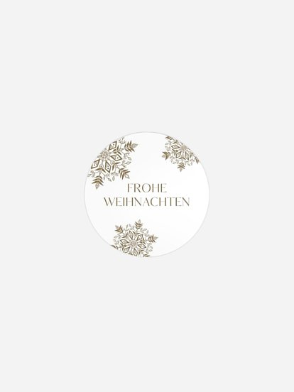 Geschenkaufkleber Weihnachten Soft Snowflake Kraftpapier