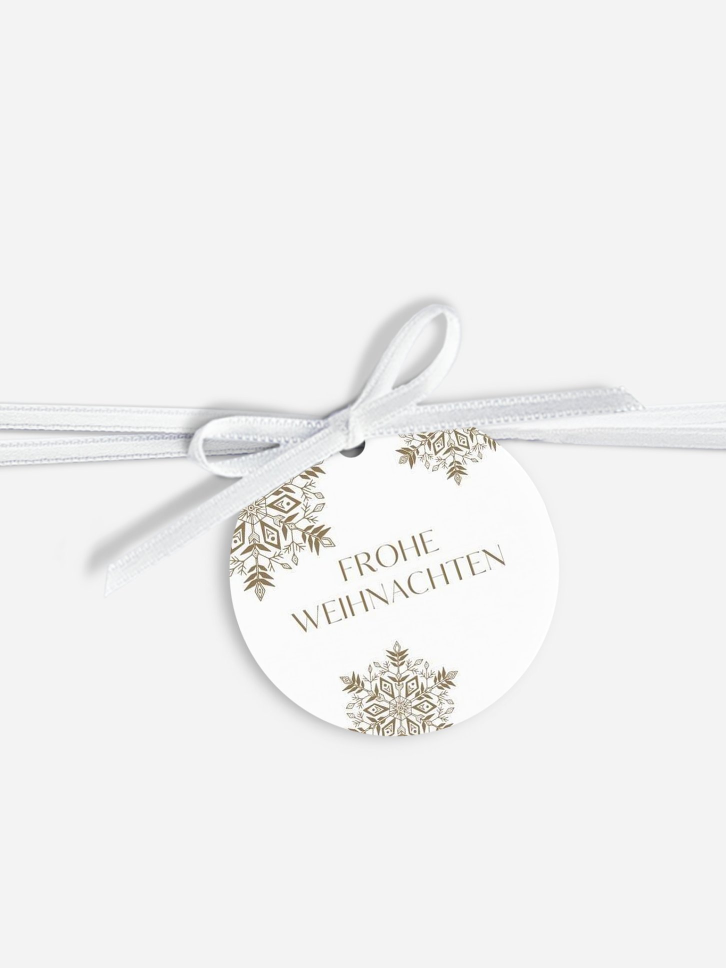 Geschenkeanhänger Soft Snowflake Kraftpapier