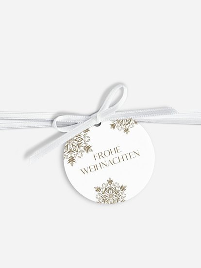 Geschenkeanhänger Soft Snowflake Kraftpapier