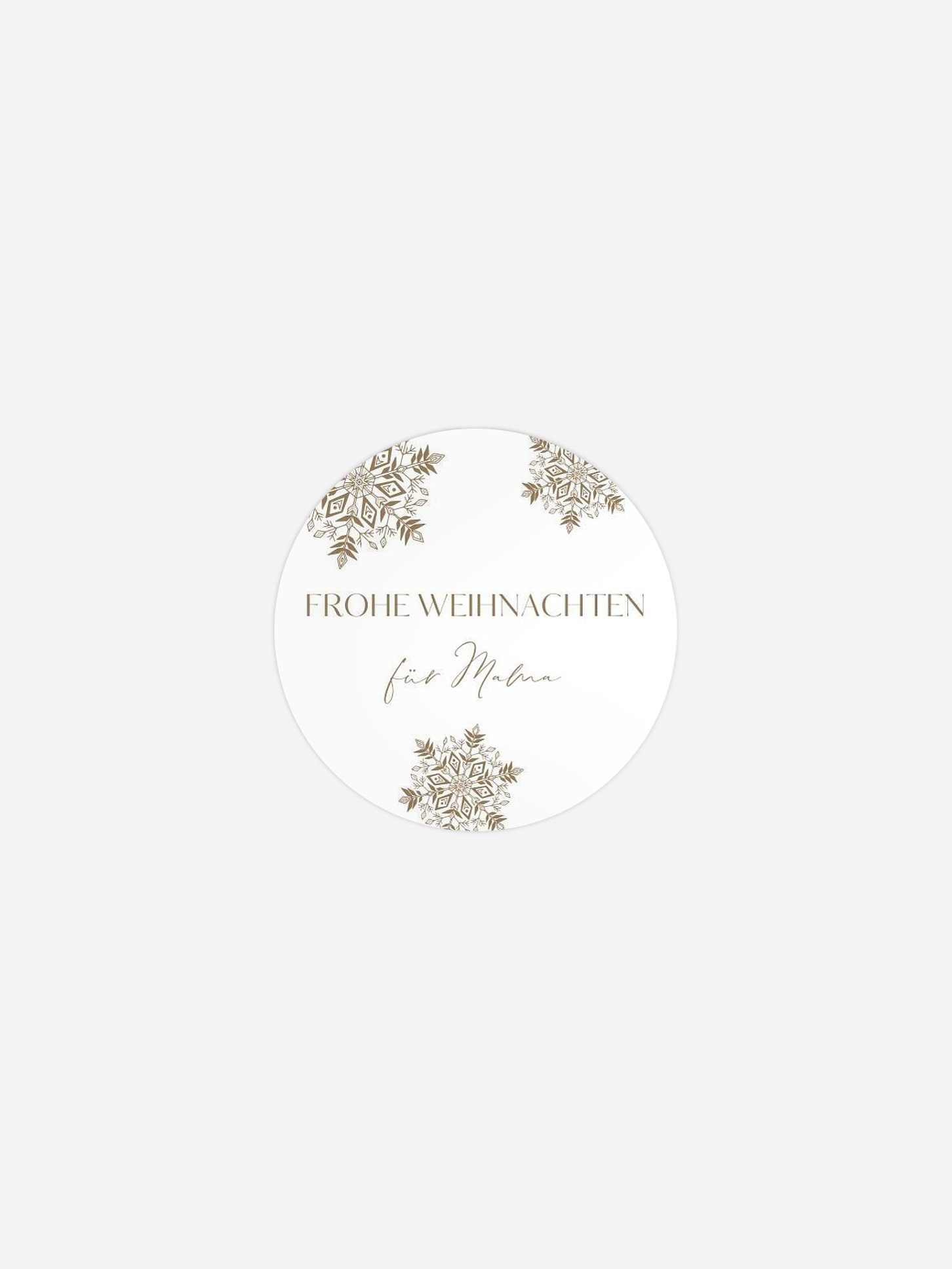 Geschenkaufkleber personalisiert Soft Snowflake Kraftpapier