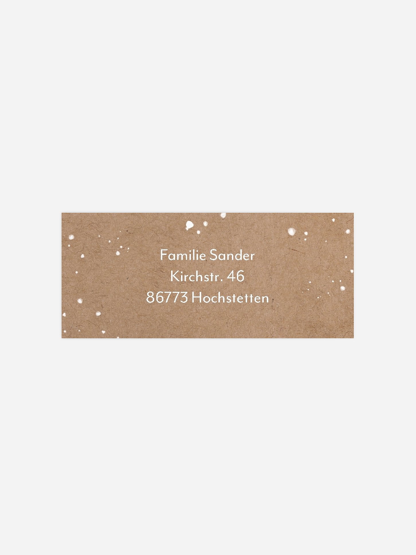Absenderaufkleber Weihnachten Schneezauber ohne Foto