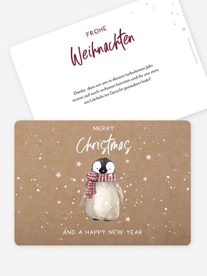 Weihnachtskarte Schneezauber ohne Foto