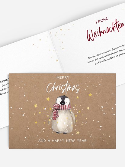 Weihnachtskarte Schneezauber ohne Foto