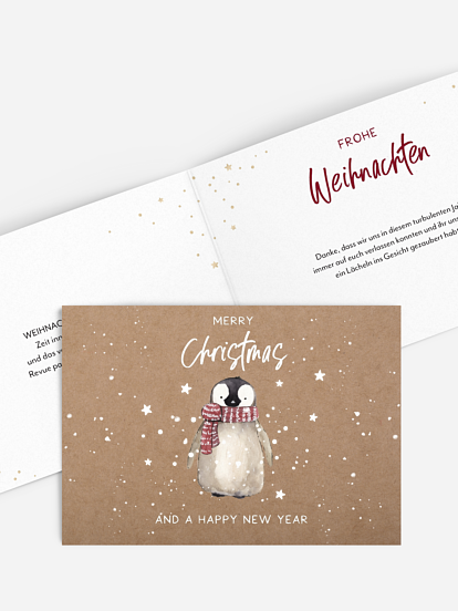 Weihnachtskarte Schneezauber ohne Foto