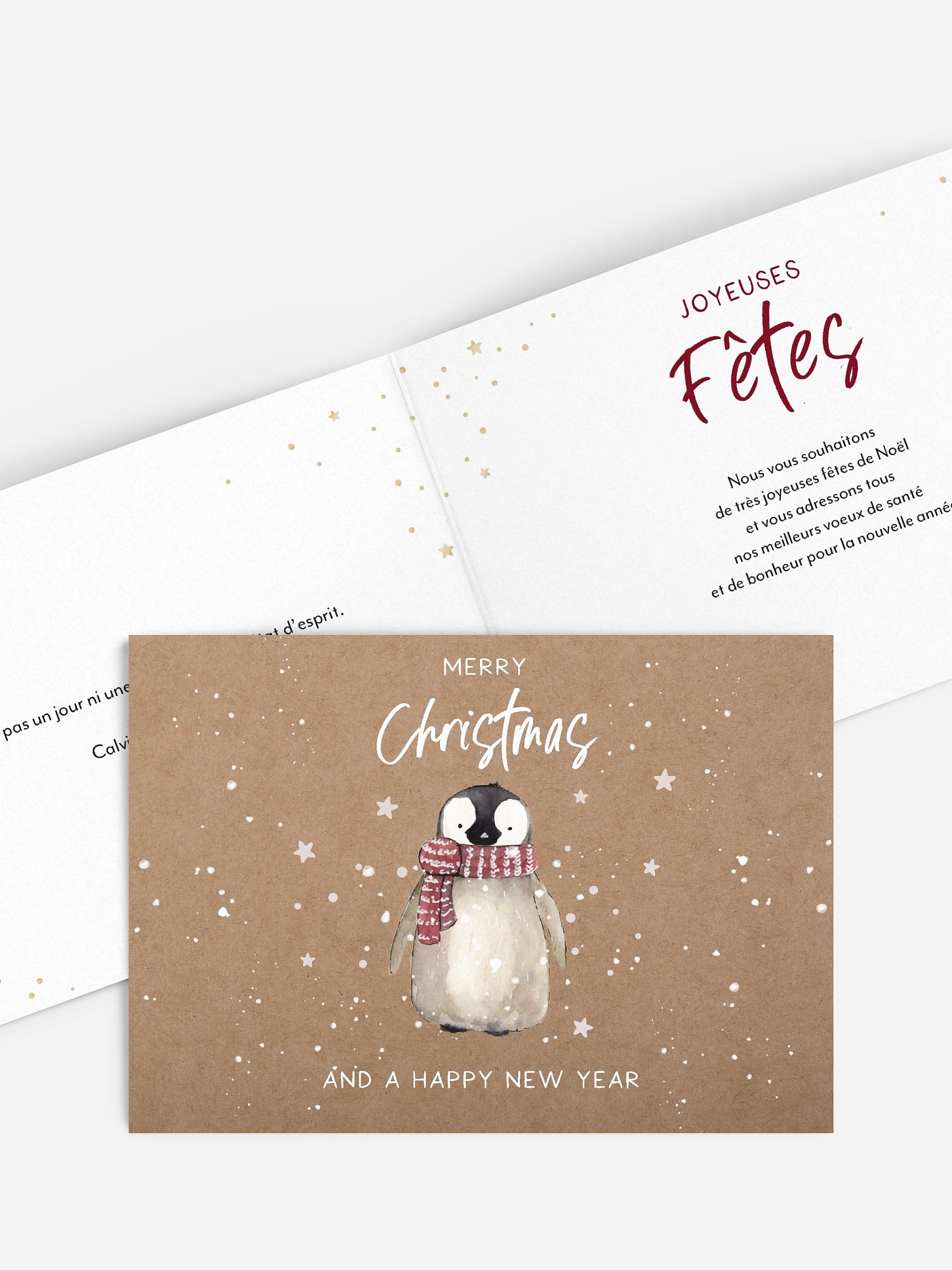 Carte de Noël Pôle Nord - sans photo