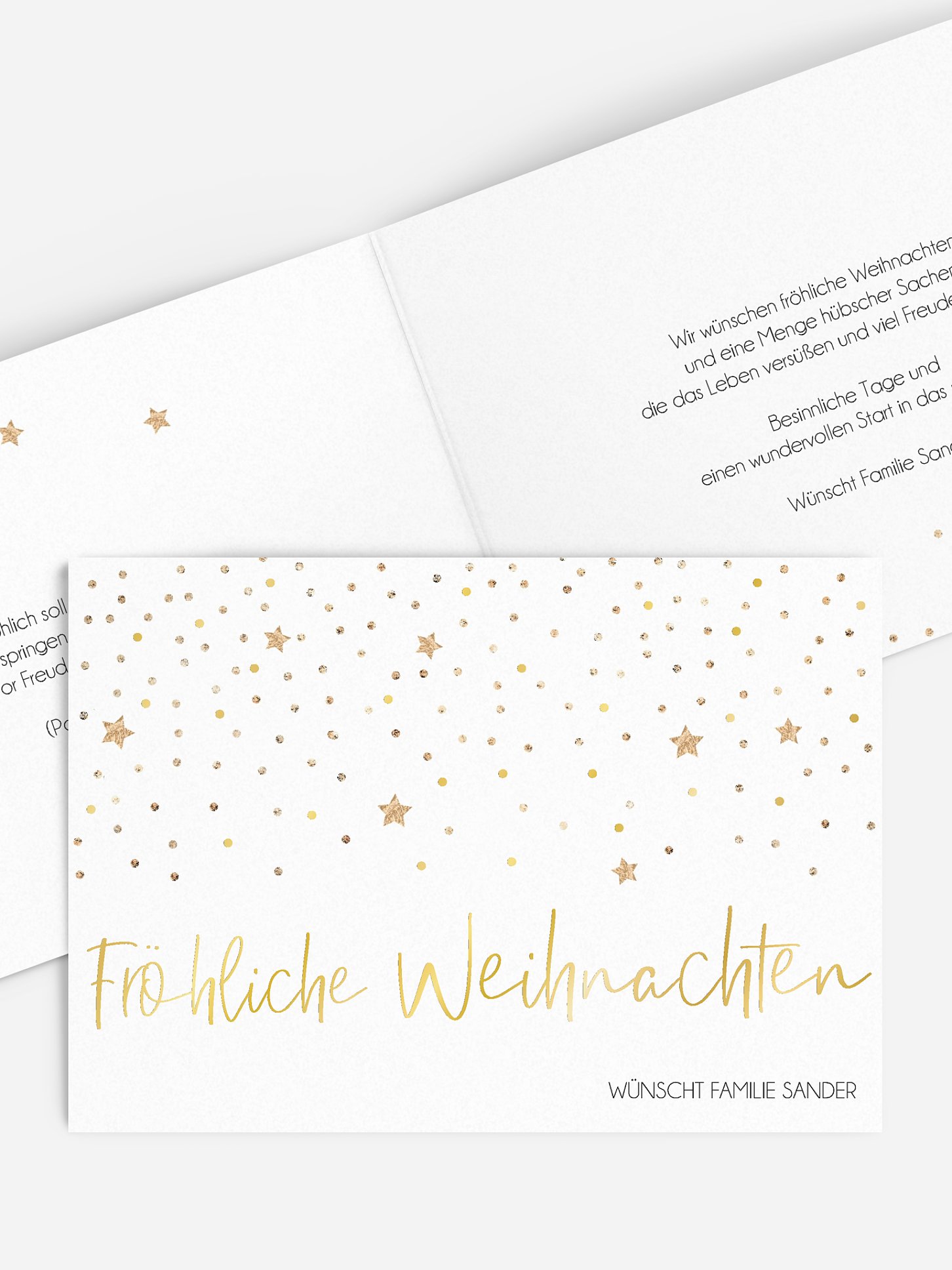 Weihnachtskarte Christmas Miracle ohne Foto