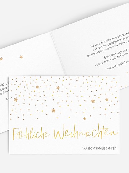 Weihnachtskarte Christmas Miracle ohne Foto