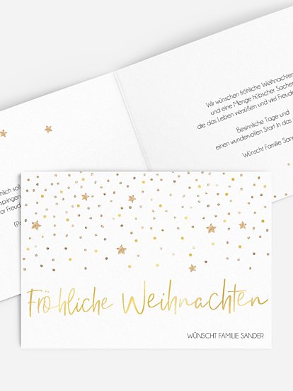 Weihnachtskarte Christmas Miracle ohne Foto