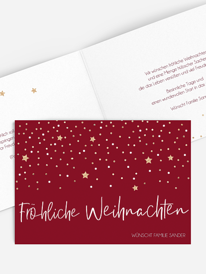 Weihnachtskarte Christmas Miracle ohne Foto