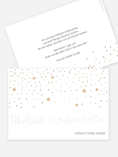 Weihnachtskarte Christmas Miracle ohne Foto