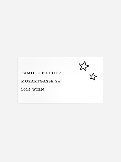 Empfängeraufkleber Weihnachten Weihnachtsbaum ausmalen