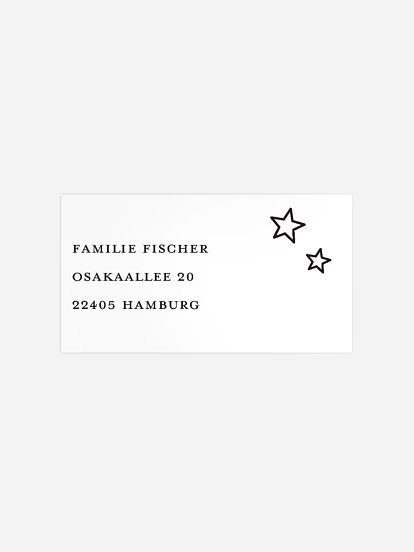 Empfängeraufkleber Weihnachten Weihnachtsbaum ausmalen