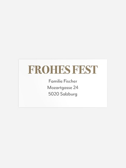 Empfängeraufkleber Weihnachten Time to Celebrate