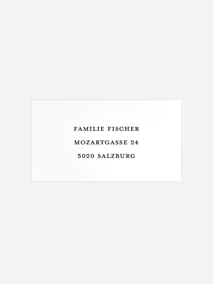 Empfängeraufkleber Weihnachten Golden Harmony