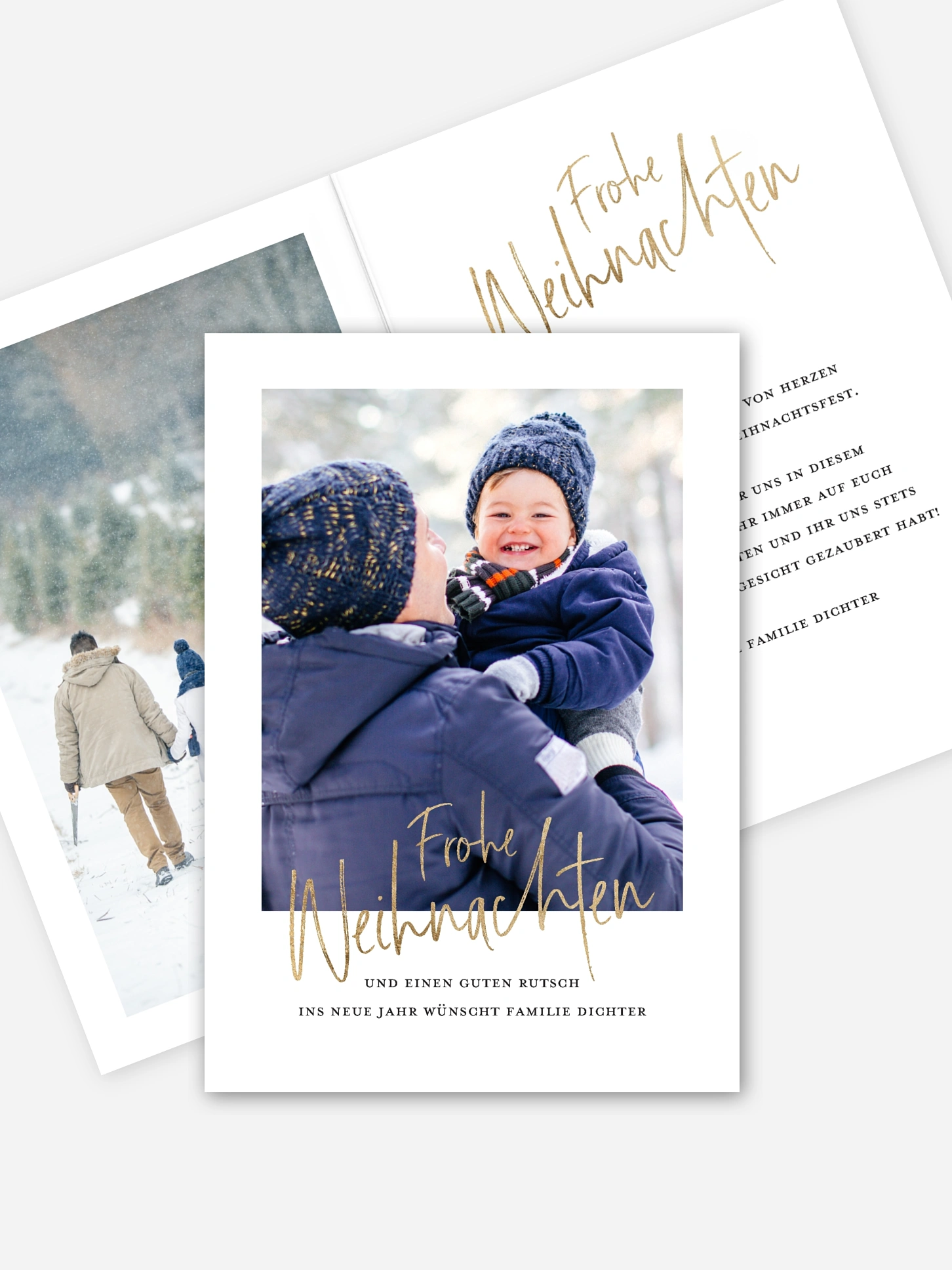 Weihnachtskarte Golden Harmony