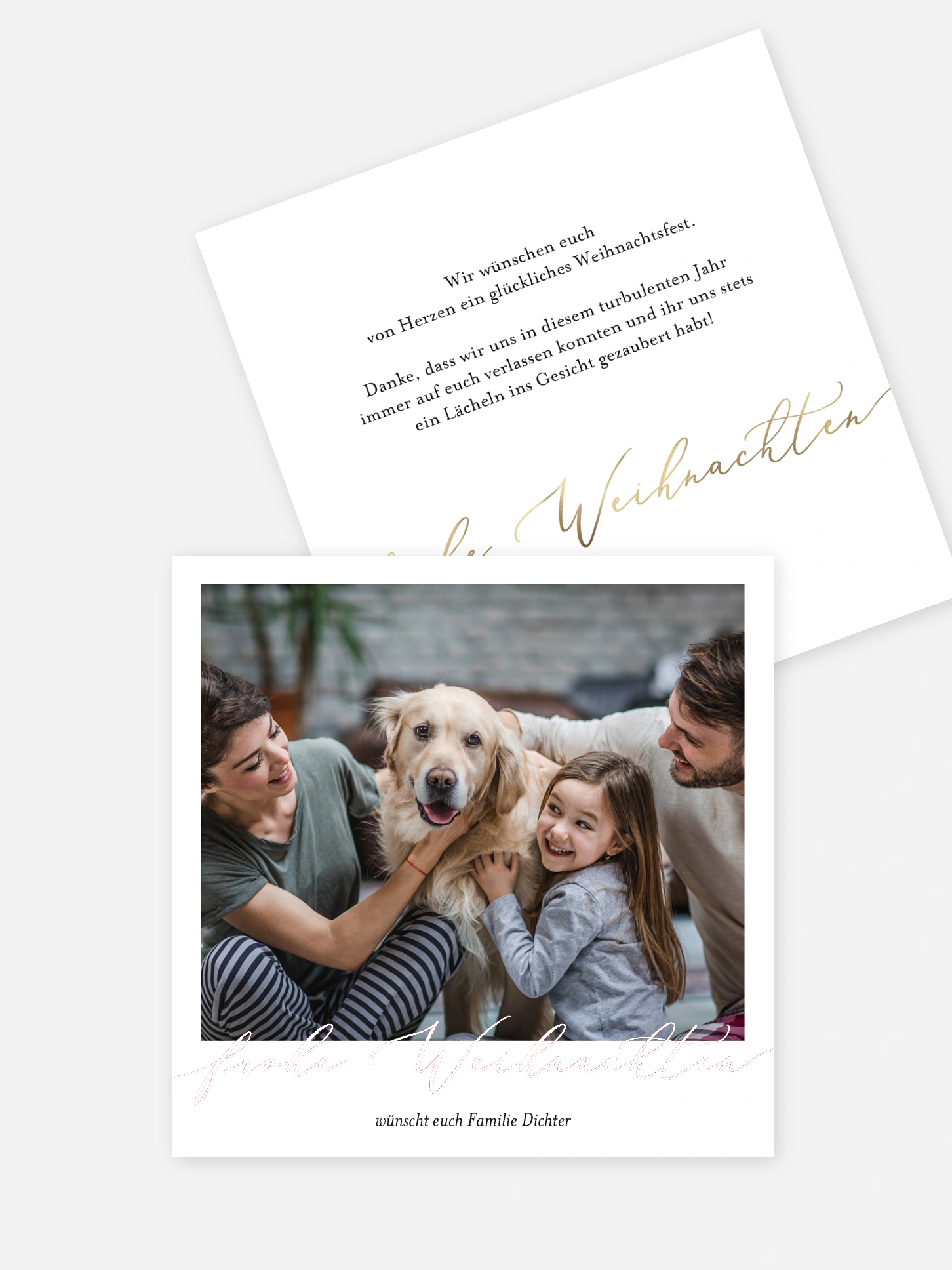 Weihnachtskarte Weihnachtliches Sofortbild