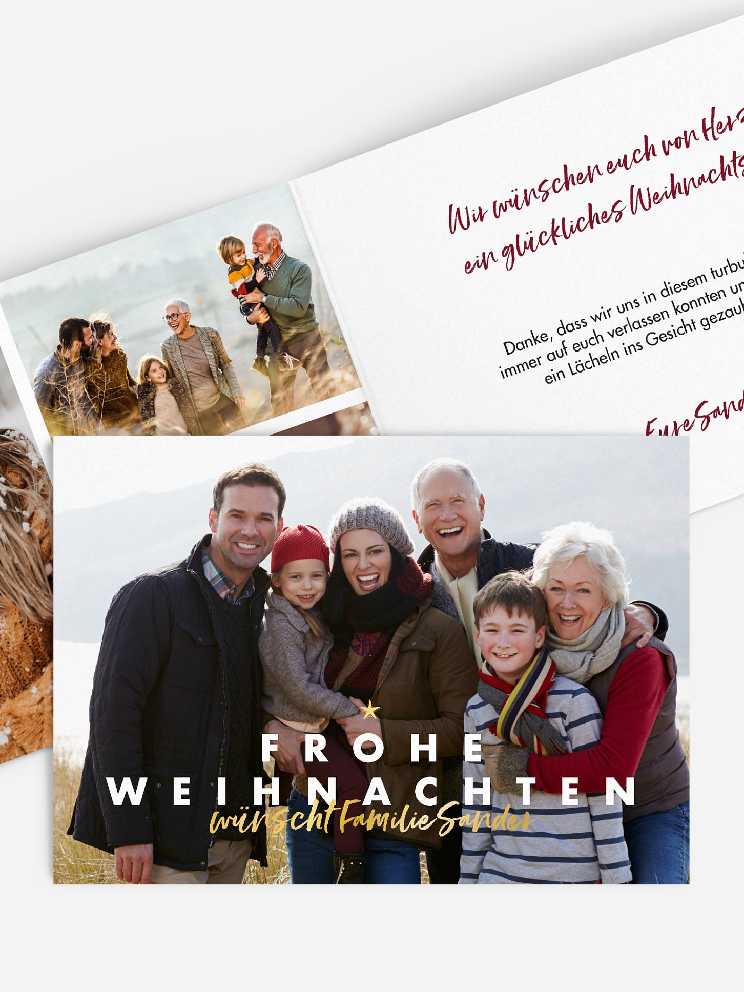 Weihnachtskarte Cuddle Christmas