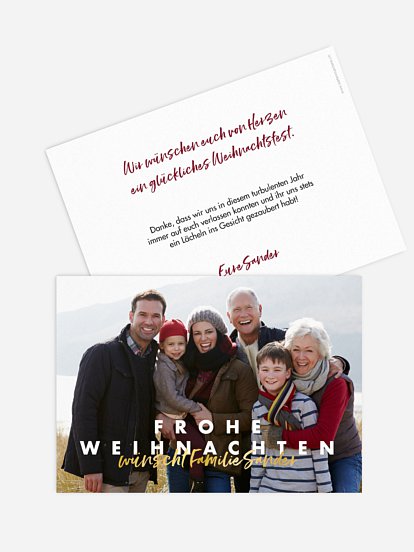 Weihnachtskarte Cuddle Christmas