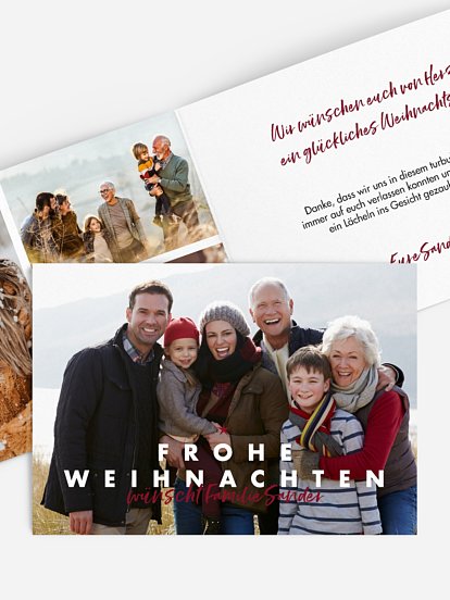 Weihnachtskarte Cuddle Christmas