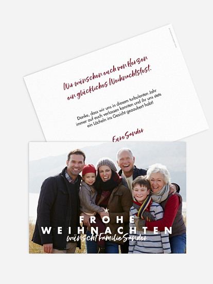 Weihnachtskarte Cuddle Christmas