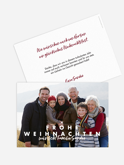 Weihnachtskarte Cuddle Christmas