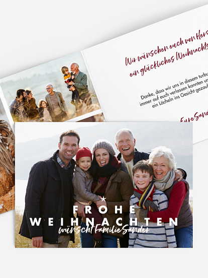 Weihnachtskarte Cuddle Christmas