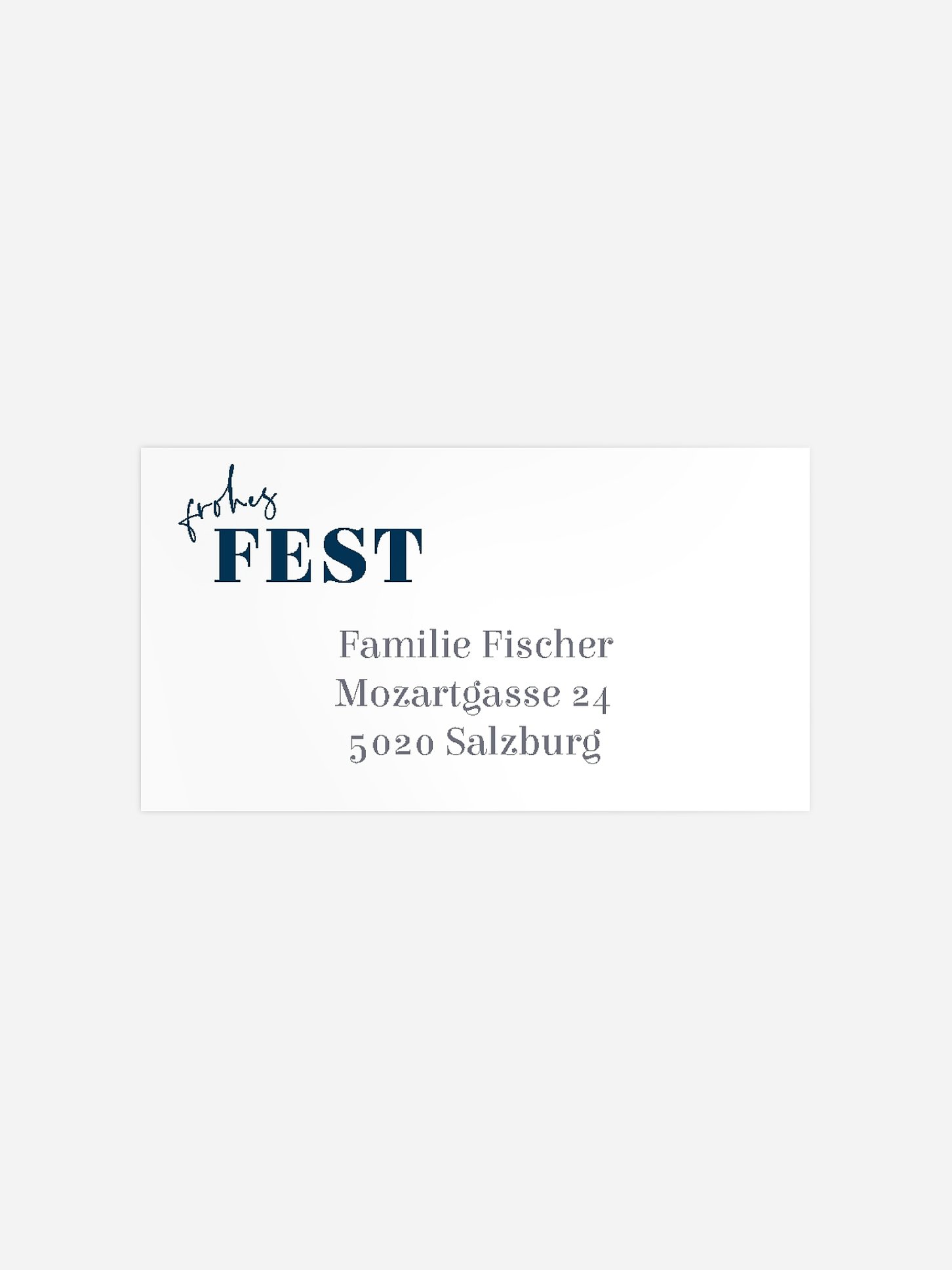 Empfängeraufkleber Weihnachten Festtagsfreude
