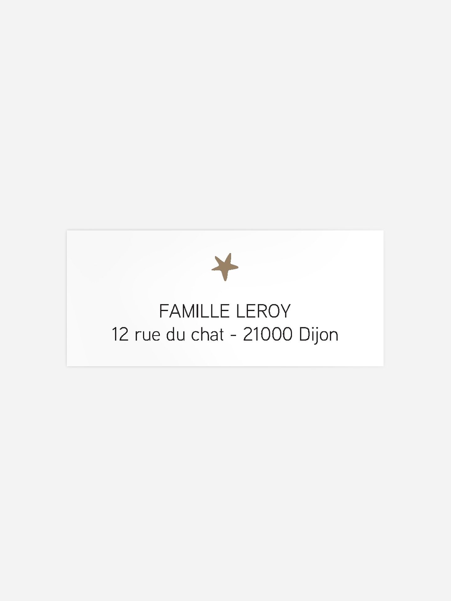Étiquette expéditeur voeux Christmas Eve
