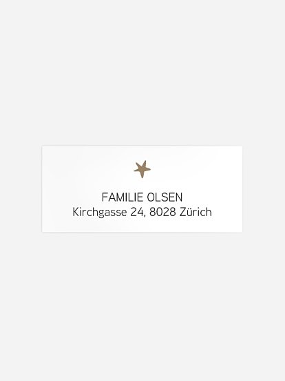 Absenderaufkleber Weihnachten Christmas Eve