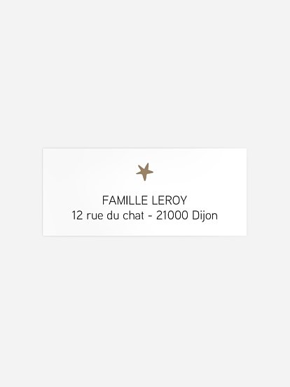 Étiquette expéditeur voeux Christmas Eve