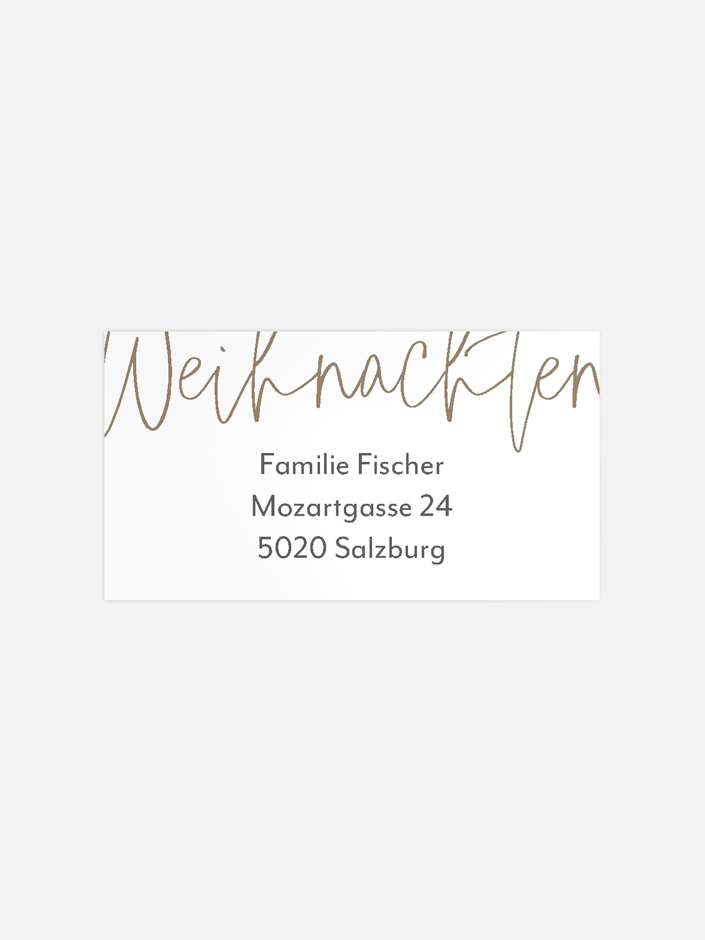 Empfängeraufkleber Weihnachten Pure Christmas