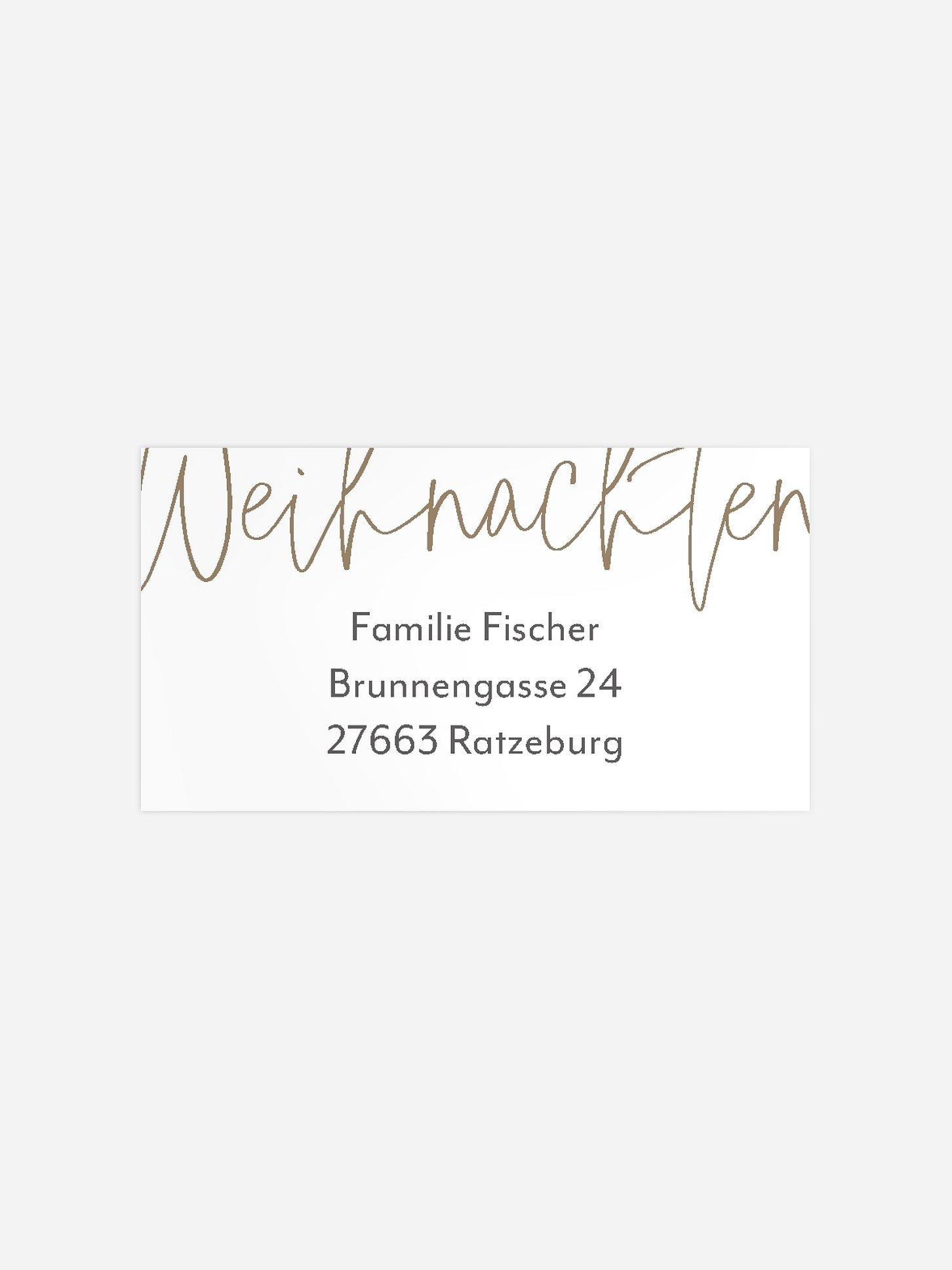 Empfängeraufkleber Weihnachten Pure Christmas