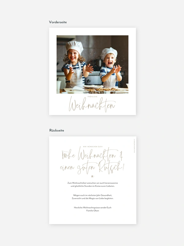 Weihnachtskarte Pure Christmas