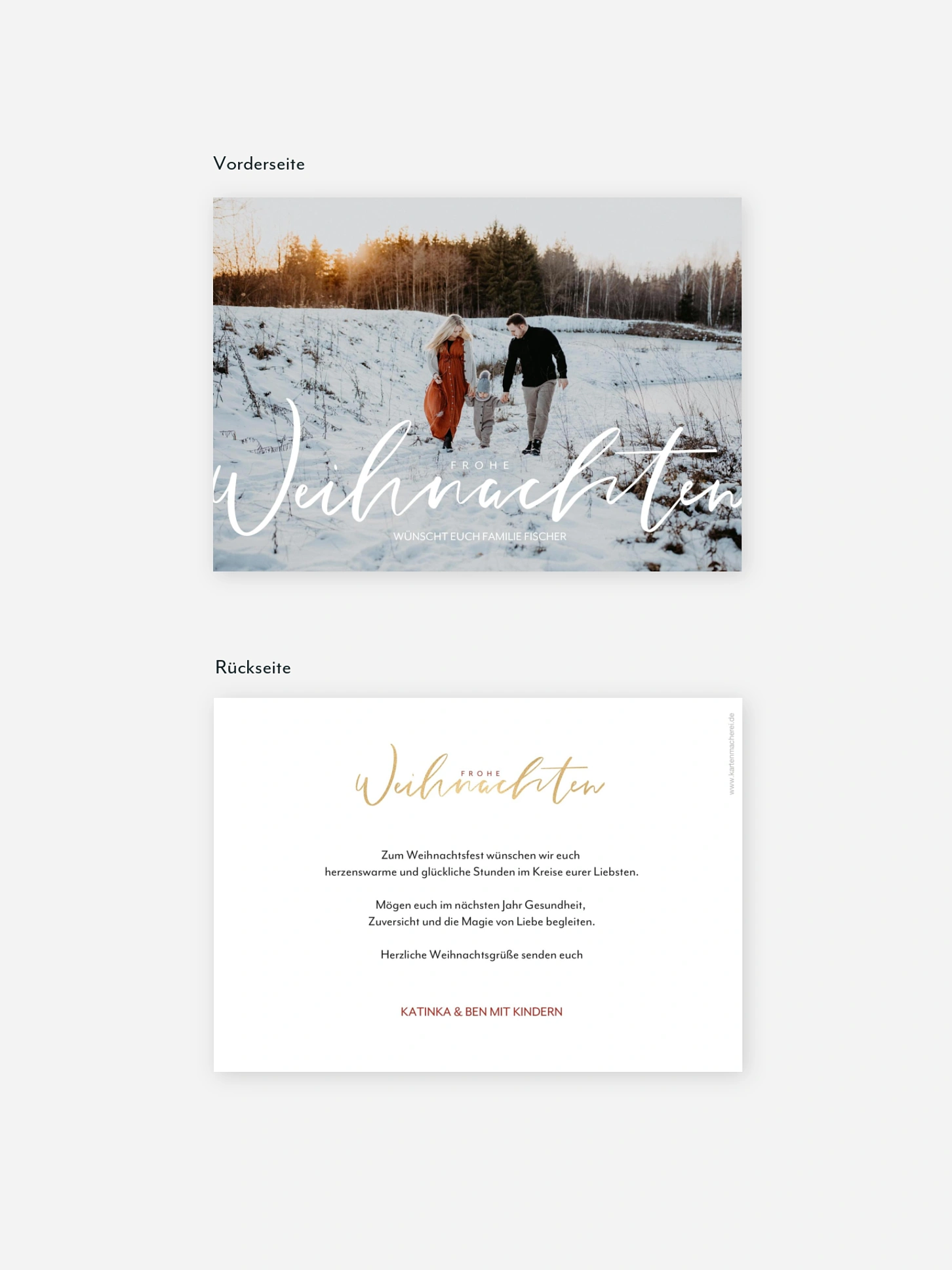 Weihnachtskarte Wonderful Life