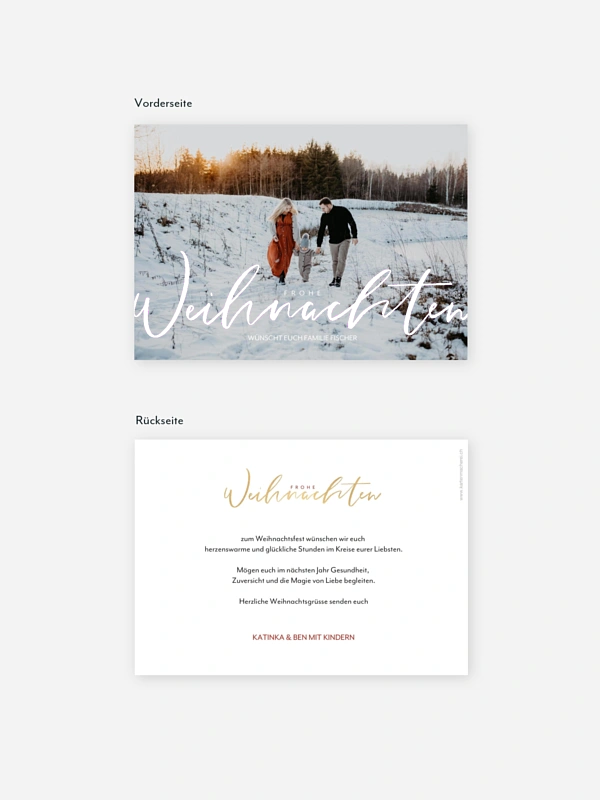 Weihnachtskarte Wonderful Life