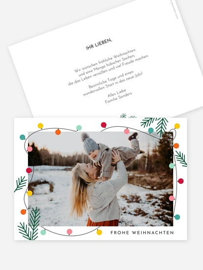 Weihnachtskarte Lichterkette