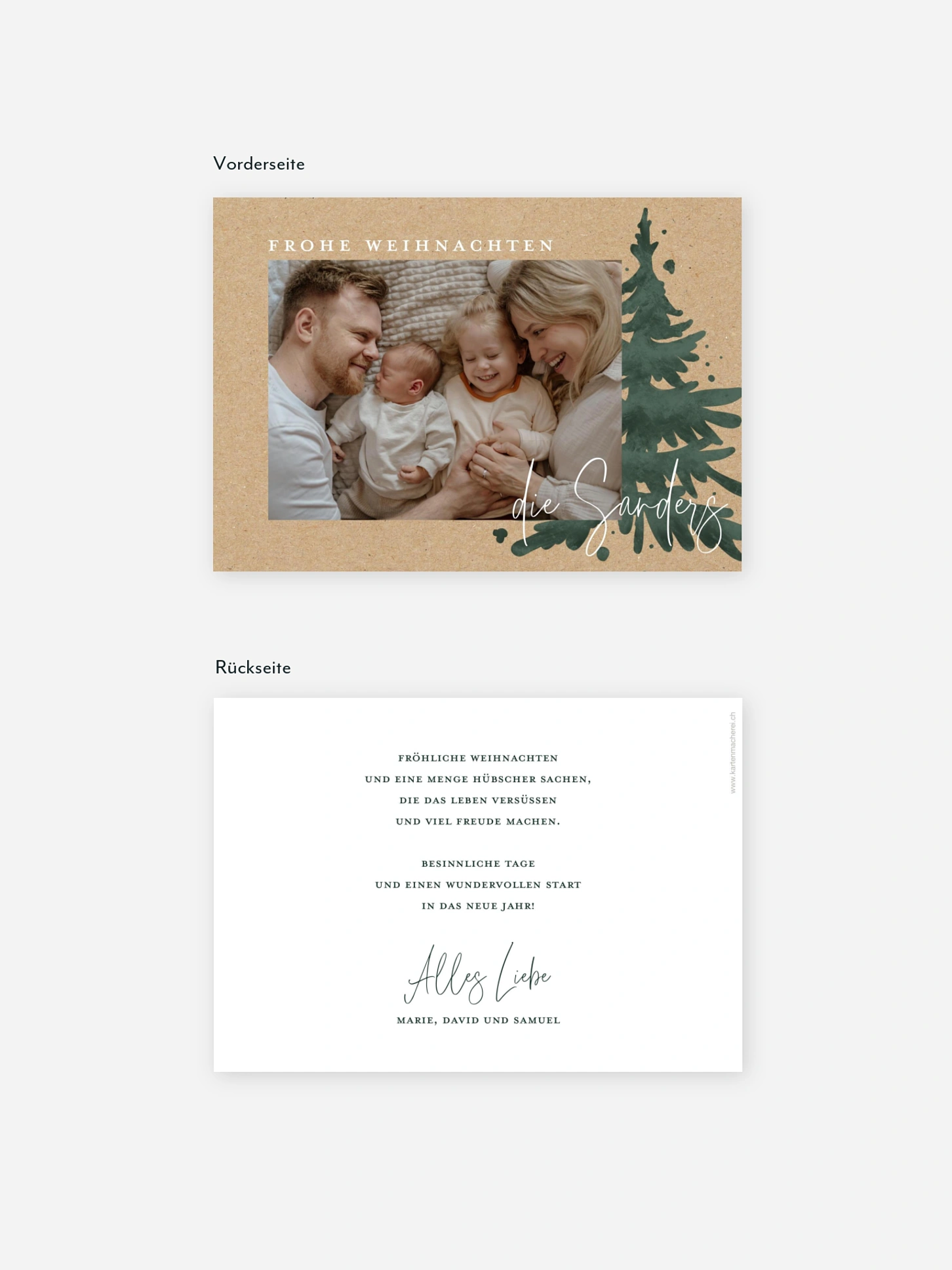 Weihnachtskarte Classic Tree