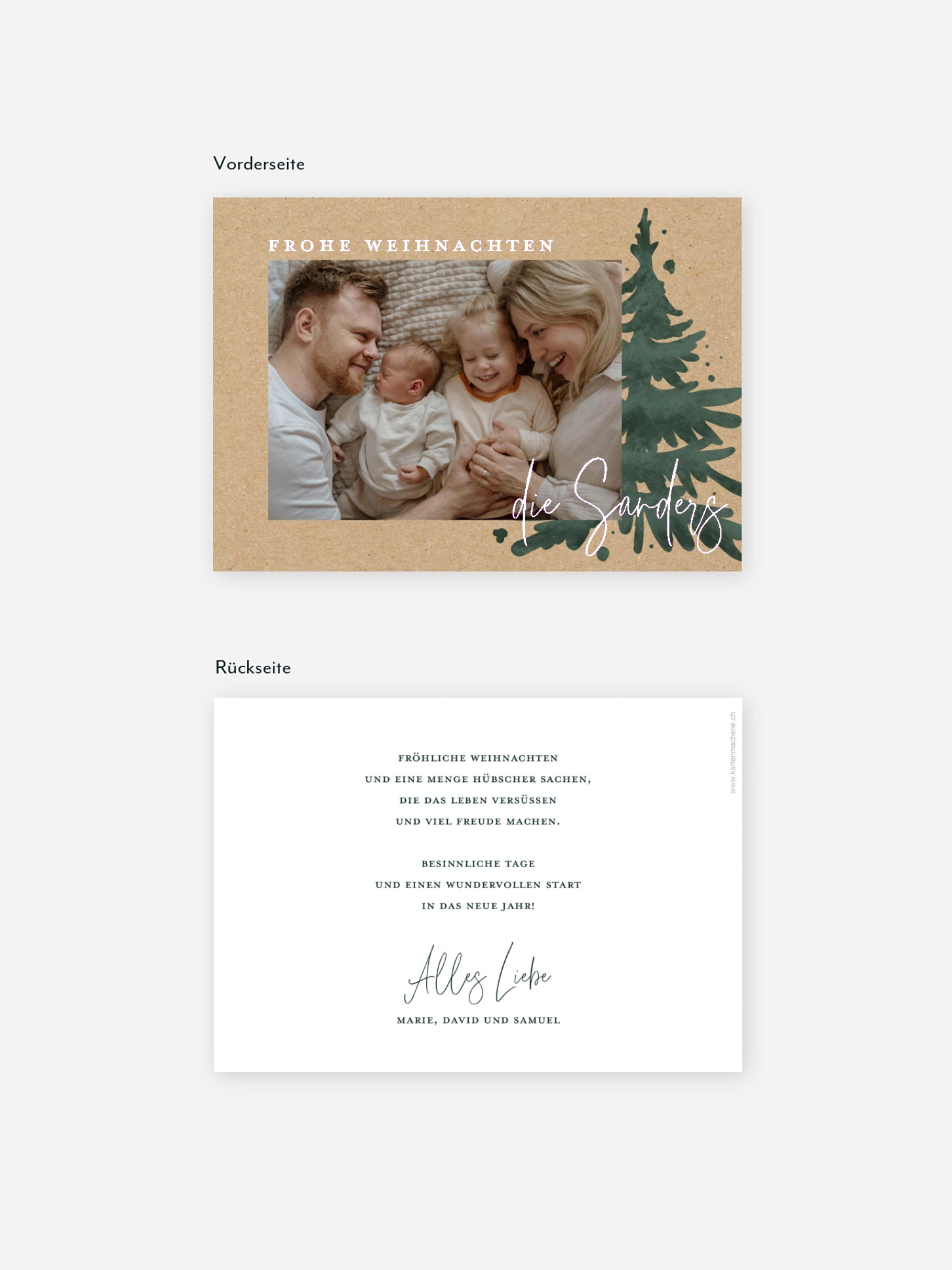 Weihnachtskarte Classic Tree