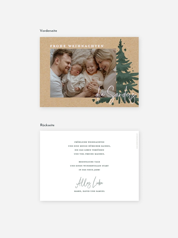 Weihnachtskarte Classic Tree