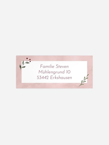 Absenderaufkleber Weihnachten Romantic Christmas