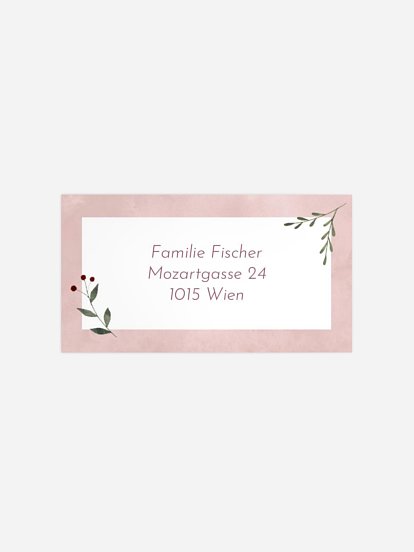 Empfängeraufkleber Weihnachten Romantic Christmas