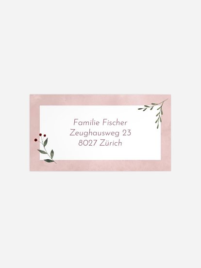 Empfängeraufkleber Weihnachten Romantic Christmas