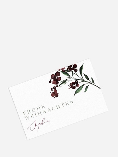 Tischkarte Weihnachten Natural Berry