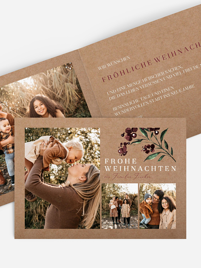 Weihnachtskarte Natural Berry