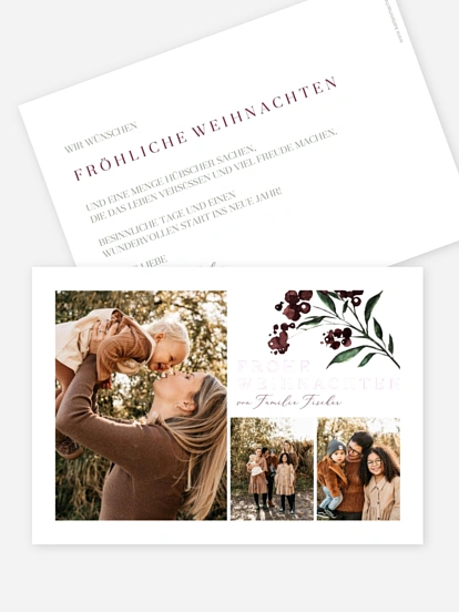 Weihnachtskarte Natural Berry