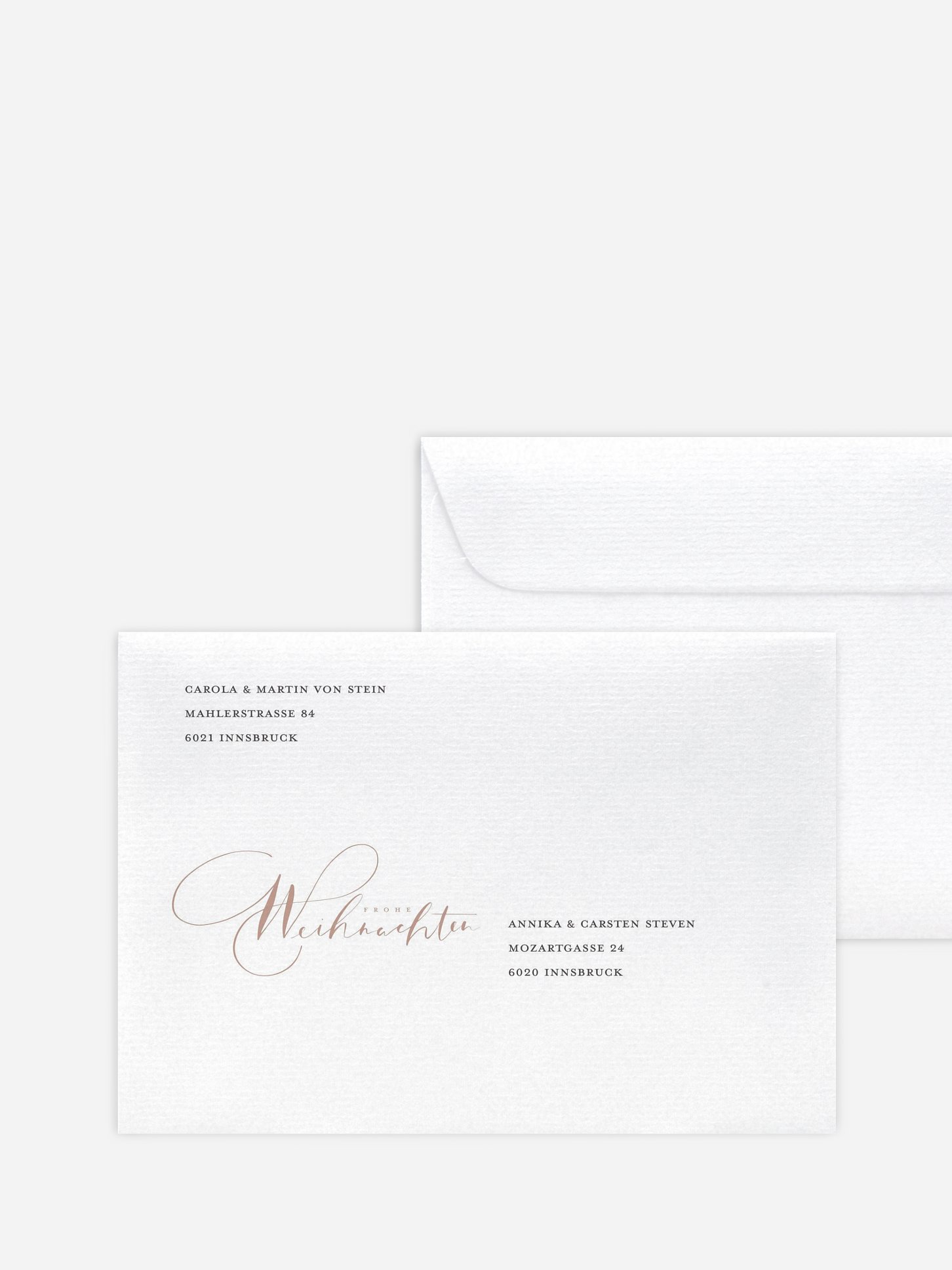 Bedruckte Umschläge Weihnachten Merry Lettering