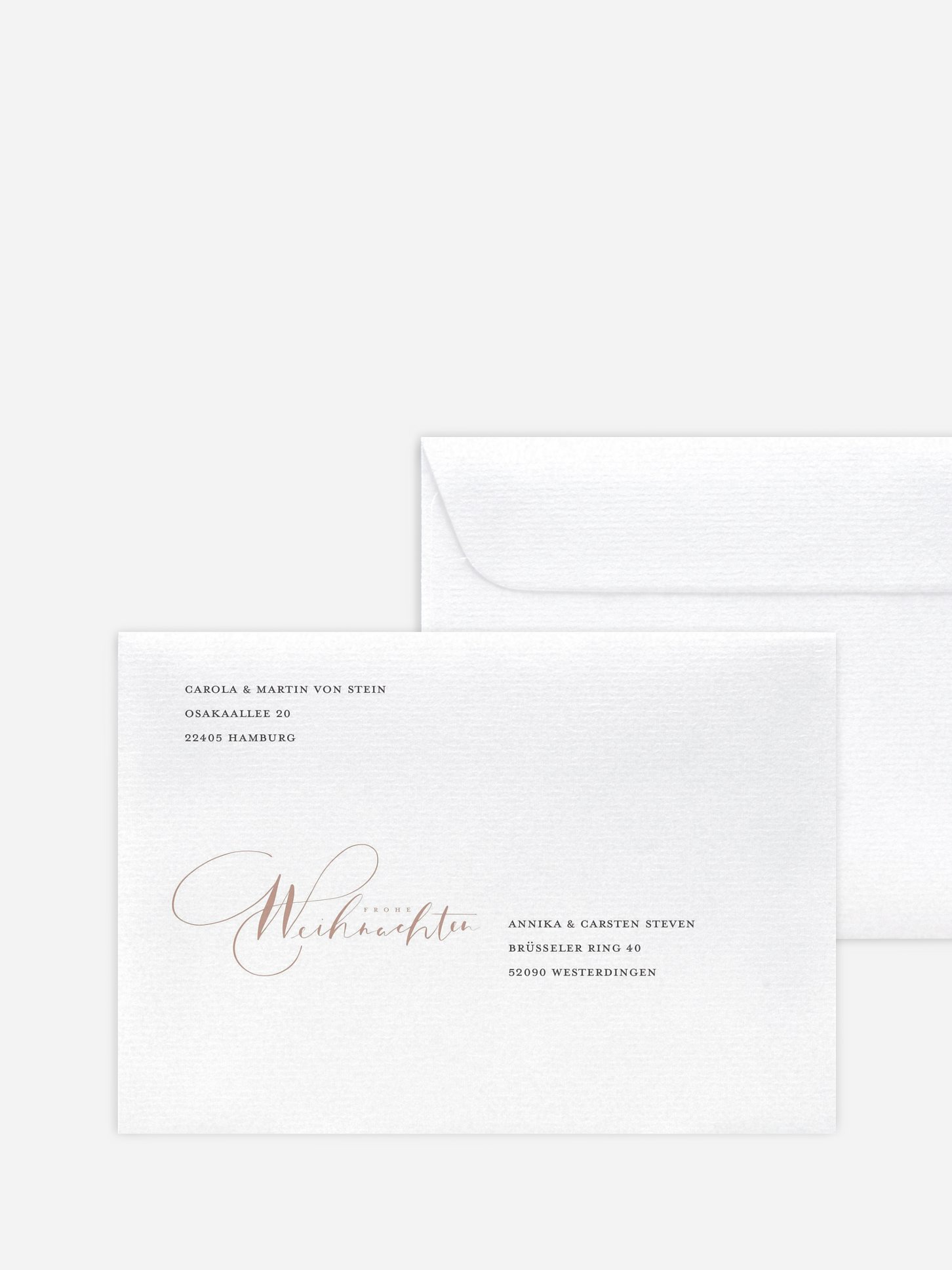 Bedruckte Umschläge Weihnachten Merry Lettering